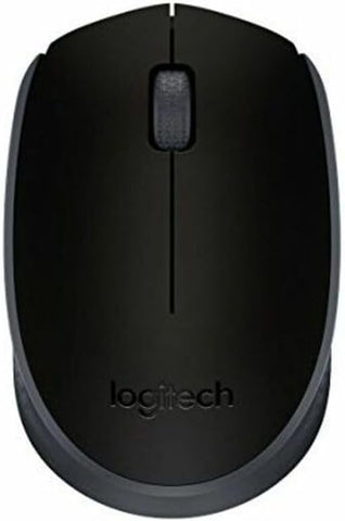 Logitech M171 Wireless Mouse for PC, Mac, Laptop, 2.4 GHz with USB Mini Receiver, Optical Tracking, 12-Months Battery Life, Ambidextrous - Black