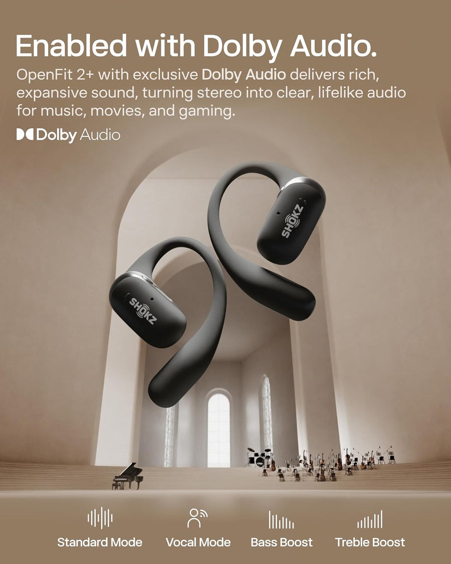 Shokz NEW OpenFit 2+ Open-Ear Headphones
