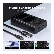 K&F NP-FZ100 Charger Dubai | Dual Slot LCD Battery Charger KF28.0010V1 [Sony Battery Charger]
