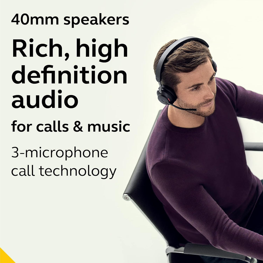 Jabra Evolve2 65 MS Wireless Headphones with Link380c