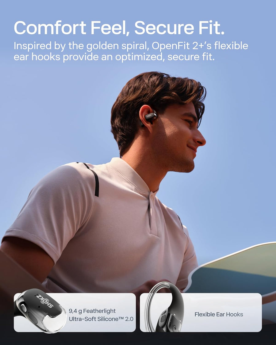 Shokz NEW OpenFit 2+ Open-Ear Headphones