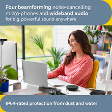 Jabra Speak2 40 Portable Speakerphone - 4 Noise-Cancelling Mics, Full-Range 50mm Portable Speaker, Wideband Audio and USB-A and USB-C Connections - Certified for Zoom and Google Meet - Dark Grey