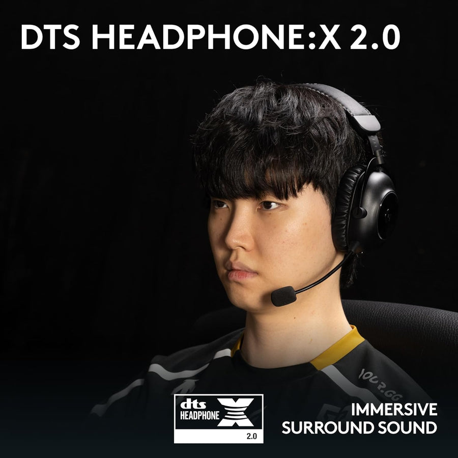 Logitech G PRO X 2 LIGHTSPEED Wireless Gaming Headset, Detachable Boom Mic, 50mm Graphene Drivers, DTS