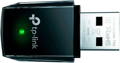 TP-Link AC1300 USB WiFi Adapter(Archer T3U)- 2.4G/5G Dual Band Wireless Network Adapter for PC Desktop, MU-MIMO WiFi Dongle, USB 3.0, Supports Windows 11, 10, 8.1, 8, 7, XP/Mac OS X 10.9-10.14