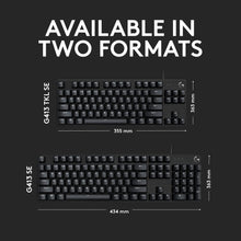 Logitech G413 TKL SE Mechanical Gaming Keyboard Compact Backlit with Tactile Switches, Anti Ghosting, Compatible Windows, macOS Black Aluminum, CD51918, 920-010446
