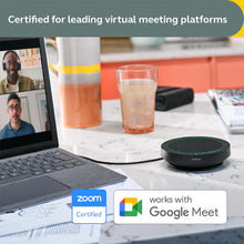 Jabra Speak2 40 Portable Speakerphone - 4 Noise-Cancelling Mics, Full-Range 50mm Portable Speaker, Wideband Audio and USB-A and USB-C Connections - Certified for Zoom and Google Meet - Dark Grey