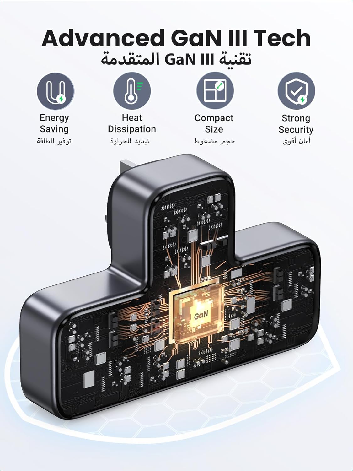 UGREEN 6-in-1 Power Strip Surge Protector Extension Plug