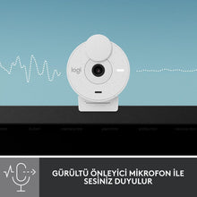 Logitech Brio 300 Full HD Webcam with Privacy Shutter, Noise Reduction Microphone, USB-C, Ceritified for Zoom, Microsoft Teams, Google Meet, Auto Light Correction - Off-white