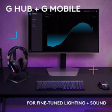 Logitech G522 LIGHTSPEED Wireless Gaming Headset, LIGHTSYNC RGB, Full Bandwidth Mic & Advanced Synchronized Audio, Tri-Connectivity with LIGHTSPEED, Bluetooth, USB-A to USB-C for PC - Black