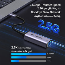 UGREEN USB C to Ethernet Adapter 2.5G, Ethernet Adapter for Laptop, Aluminum, Type C(Thunderbolt 4/3) to Rj45 Network Internet LAN, Compatible for MacBook Air/Pro, XPS, iPhone 16/Plus/Pro/Max