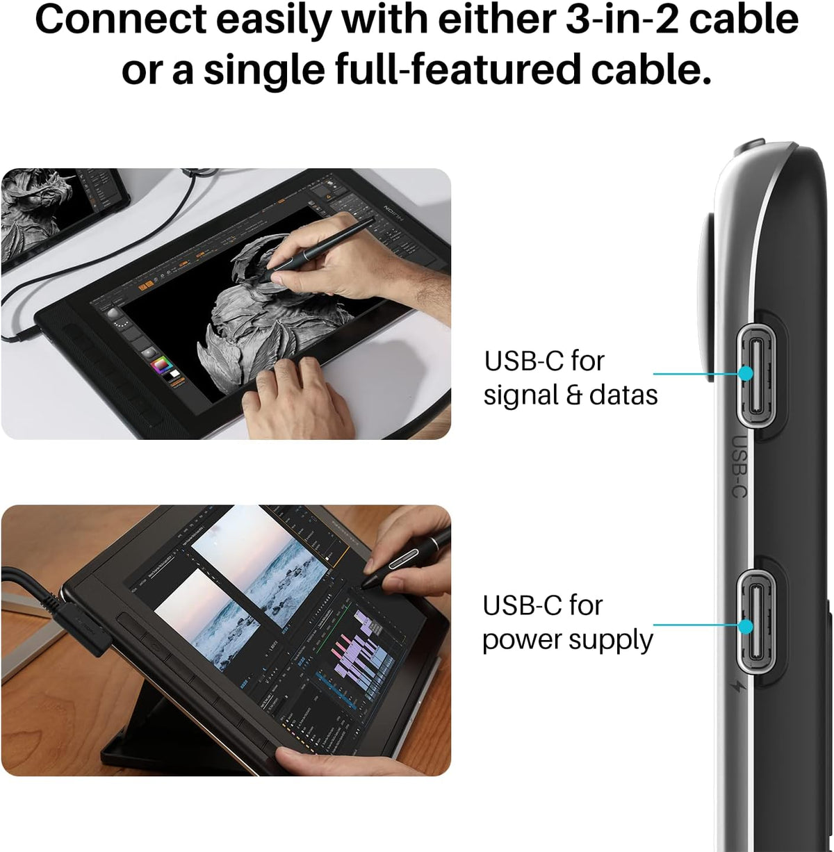 HUION KAMVAS Pro 16 2.5K QHD Drawing Tablet with Screen QLED Full-Laminated Graphics Tablet with Battery-Free Pen, 15.8inch Digital Art Tablet Compatible with Mac, PC, Android & Linux