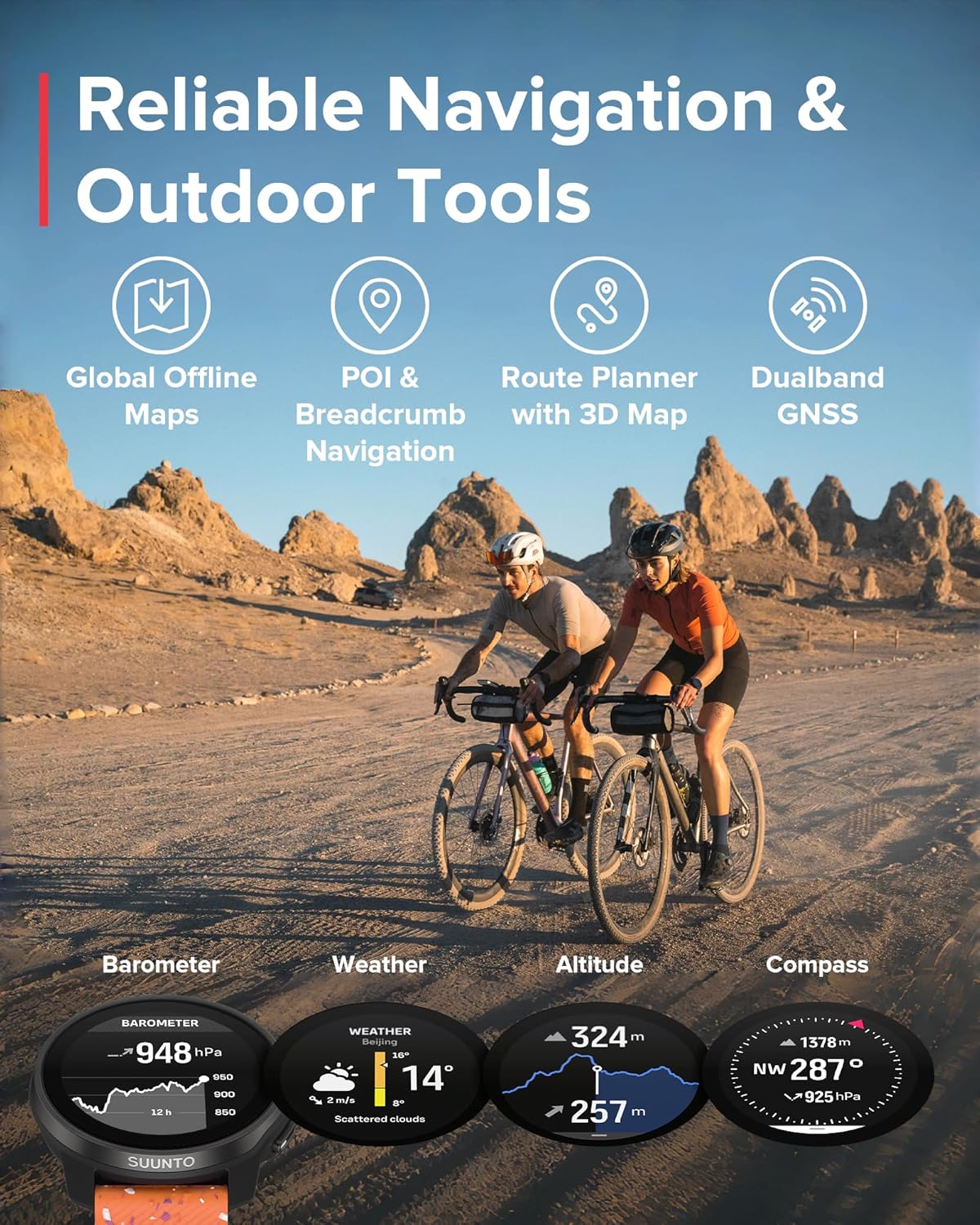 SUUNTO Race S GPS Sports Watch, 1.32" AMOLED Touchscreen w/Crown, 13 Days Battery Life, Training & Sleep Health Tracking, Dual-GNSS, 32GB Global Offline Maps, Lightweight for Running, Power Orange