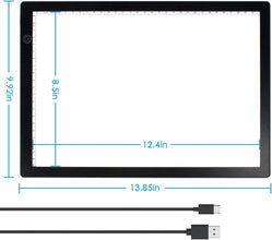 TERRIFI A4 Slide Viewer Light Pad - Magnetic Backlight for Slides and Film Negative Scanning - 3 Brightness Levels - USB Powered