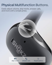 Shokz NEW OpenFit 2+ Open-Ear Headphones, Dolby Audio Enabled, Comfortable Earbuds with Soft Ear Hooks, 48H Playtime, IP55 Water-Resistant, USB-C Fast Charging, Wireless Charging, Carrying Bag, Black