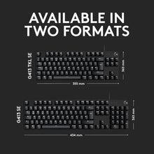 Logitech G413 TKL SE Mechanical Gaming Keyboard - Compact Backlit Keyboard with Tactile Mechanical Switches, Anti-Ghosting, Compatible with Windows, macOS, AR Keyboard - Black Aluminium