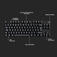 Logitech G413 TKL SE Mechanical Gaming Keyboard - Compact Backlit Keyboard with Tactile Mechanical Switches, Anti-Ghosting, Compatible with Windows, macOS, AR Keyboard - Black Aluminium