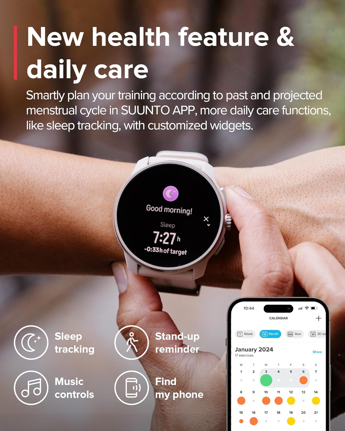 SUUNTO Race S GPS Sports Watch, 1.32" AMOLED Touchscreen w/Crown, 13 Days Battery Life, Training & Sleep Health Tracking, Dual-GNSS, 32GB Global Offline Maps, Lightweight for Running, Power Orange