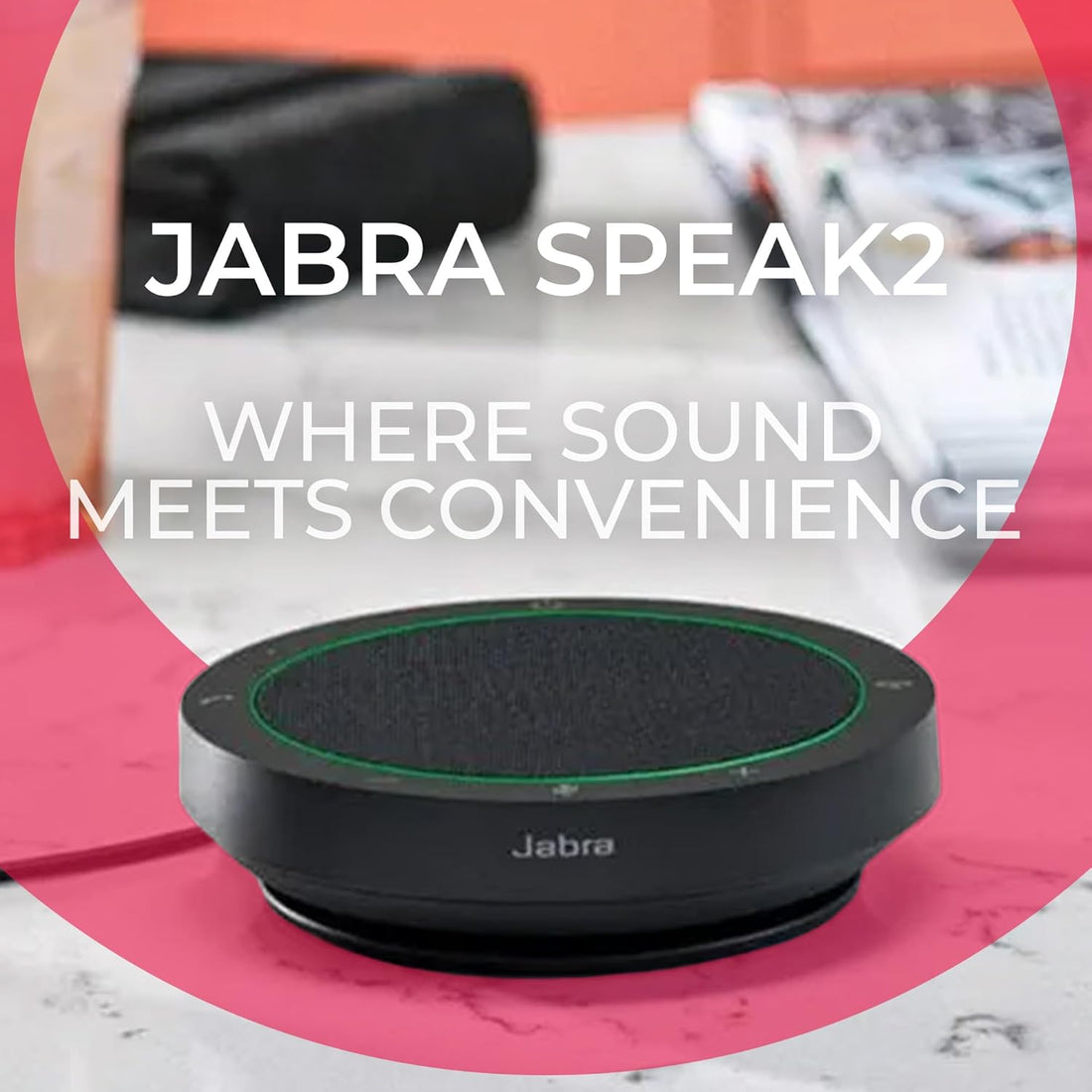 Jabra Speakerphone Speak2 40 UC with Global Teck Microfiber Cloth