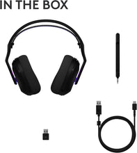 Logitech G522 LIGHTSPEED Wireless Gaming Headset, LIGHTSYNC RGB, Full Bandwidth Mic & Advanced Synchronized Audio, Tri-Connectivity with LIGHTSPEED, Bluetooth, USB-A to USB-C for PC - Black