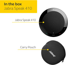 Jabra Speak 410 Speaker Phone - Unified Communications Optimised Portable Conference Speaker with USB - Plug-And-Play Connectivity with Computers