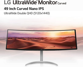 LG UltraWide Monitor (49WQ95C) – 49-Inch 32:9 Nano IPS Display, DQHD(5120 X 1440p) at 144Hz, DCI-P3 98%, Display HDR™400, Curved