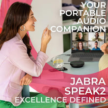 Jabra Speakerphone Speak2 40 UC with Global Teck Microfiber Cloth, Compatible with PC/Mac, Smartphone & Tablet - for Conferencing, Distance Learning, Remote Work, School, Streaming