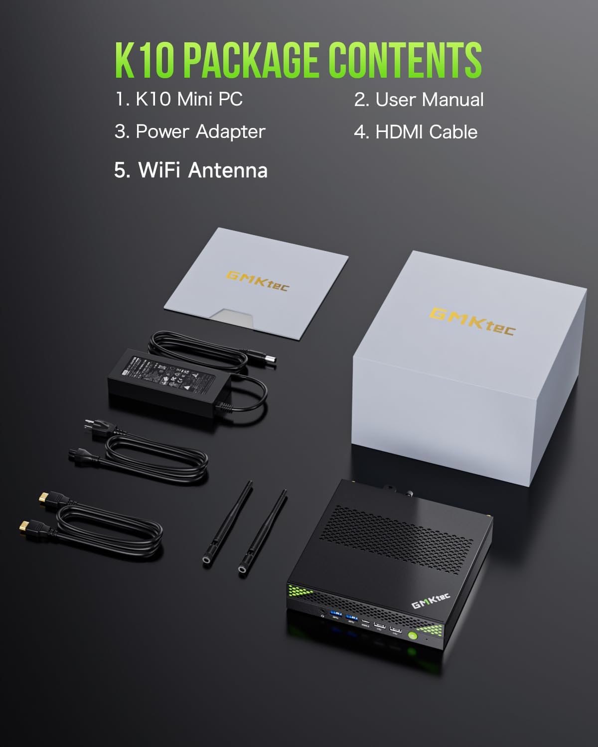 GMKtec Mini PC Workstation, Intel Core i9 13900HK(14C/20T) up to 5.4GHz, Mini Computer 32GB DDR5 RAM 1TB SSD, 8X USB Ports/COM/HDMI/DP for Office Business