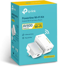 TP-Link AV600 Powerline Adapter Wi-Fi Kit, Wi-Fi Booster/Hotspot/Extender, Wi-Fi Speed up to 300Mbps, 2+1 Ports| N300 Mbps+AV600 Mbps plug and play, (TL-WPA4220 KIT)