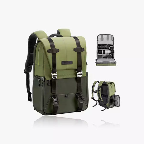 K&F Concept Dark Green Camera Backpack Dubai | 20L Army Green [Dark Green Camera Bag]