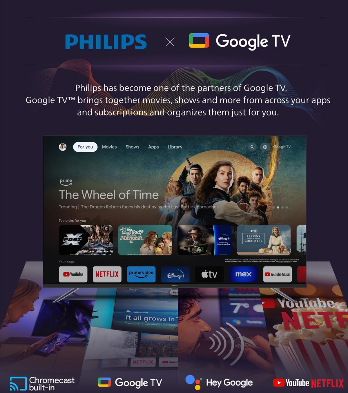 PHILIPS 98 Inch SMART GOOGLE TV | 32 GB RAM | 4K UHD | DOLBY VISION & ATMOS | GOOGLE ASSISTANT | WORLD WIDE WARRANTY | HDR| HLG | VOICE CONTROL REMOTE |