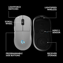 Logitech G PRO 2 LIGHTSPEED Wireless Gaming Mouse, Right- or Left-Handed Mouse with up to 4 Customisable and Switchable Magnetic Side Buttons, 44K DPI Sensor, USB-C Charging, for PC/Mac - White