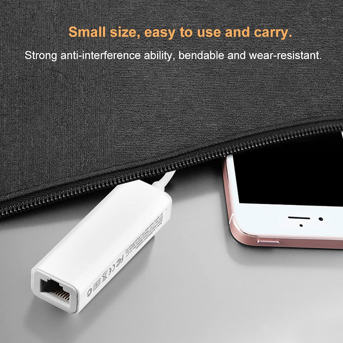 Denash Portable Type-C To RJ45 Converter, USB C To Ethernet Adapter, Compact for Window Xp/7/8 Os Systems