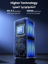 UGREEN 150W Multi Port Car Charger, 4 Port USB C Fast Car Adapter GaN Charger, Automobile Battery Power Plug for Backseat with Clip, Compatible for MacBook Air/Pro, Lenovo,iPhone 16 Series, S25 Ultra