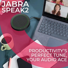 Jabra Speakerphone Speak2 40 UC with Global Teck Microfiber Cloth, Compatible with PC/Mac, Smartphone & Tablet - for Conferencing, Distance Learning, Remote Work, School, Streaming