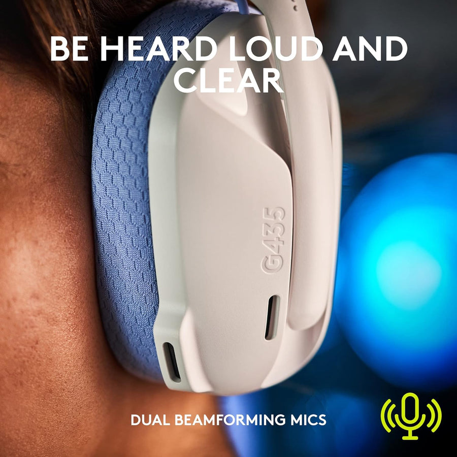 Logitech G435 LIGHTSPEED & Bluetooth Wireless Gaming Headset - Ultra Lightweight 165g over-ear headphones