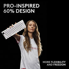 Logitech G PRO X 60 LIGHTSPEED Wireless Gaming Keyboard, Ultra Compact TKL 60% Mechanical Keyboard for Windows PC, LIGHTSYNC RGB, Dual-Shot PBT Keycaps, Tactile Switches - Magenta