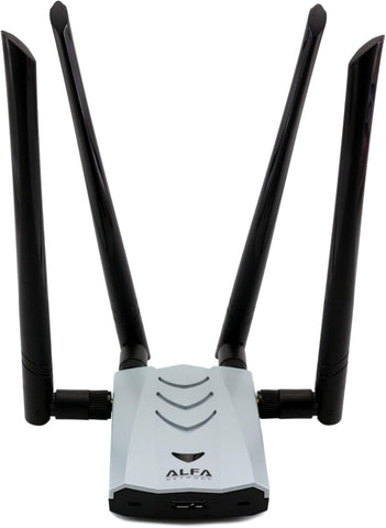 ALFA Network AC1900 WiFi Adapter - 1900 Mbps 802.11ac Long-Range Dual Band USB 3.0 Wi-Fi w/4x 5dBi External Dual-Band Antennas