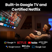 [2025 Launch]BenQ GV50 Laser Portable Projector, 500Lms, 1080p, 4K Supported, Ceiling Projection, Tripod Base, Rotating Angle, Google TV, Certified Netflix, WiFi & Bluetooth, Deep Woofer Speaker.