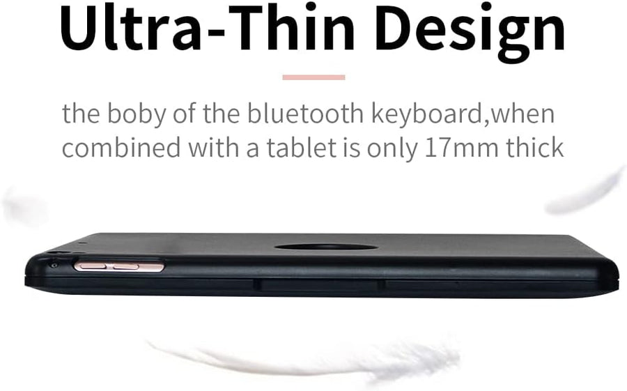eWINNER Stylish Smart Folio Hard Back Cover Case Wireless Bluetooth Keyboard Compatible