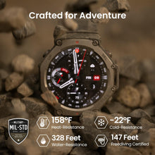 Amazfit T-Rex 3 Rugged/Military Smart Watch 48mm, 27 Day Battery, GPS (with Privacy), Offline Maps, 328 Feet Water-Resistant, 170 Fitness/Sport Modes, AI, Voice Control, for Android or iPhone