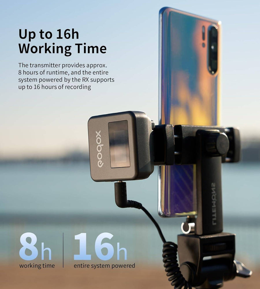 Godox Magic XT1-C 2-Person Wireless Microphone System with USB-C Adapter 2.4 GHz Lavalier Mic for Android