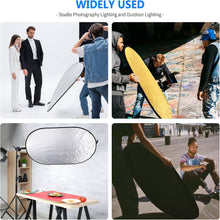 Neewer 5-in-1 professional, foldable, multi, disc, oval light reflector, 80 cm x 120 cm, 31 inches x 47 inches