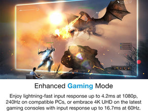 Optoma UHD35 True 4K UHD Next Generation Gaming Projector | 3600 Lumens | 4.2ms Response Time at 1080p with Enhanced Gaming Mode | Lowest Input Lag on 4K Projector | 240Hz Refresh Rate | HDR10 & HLG