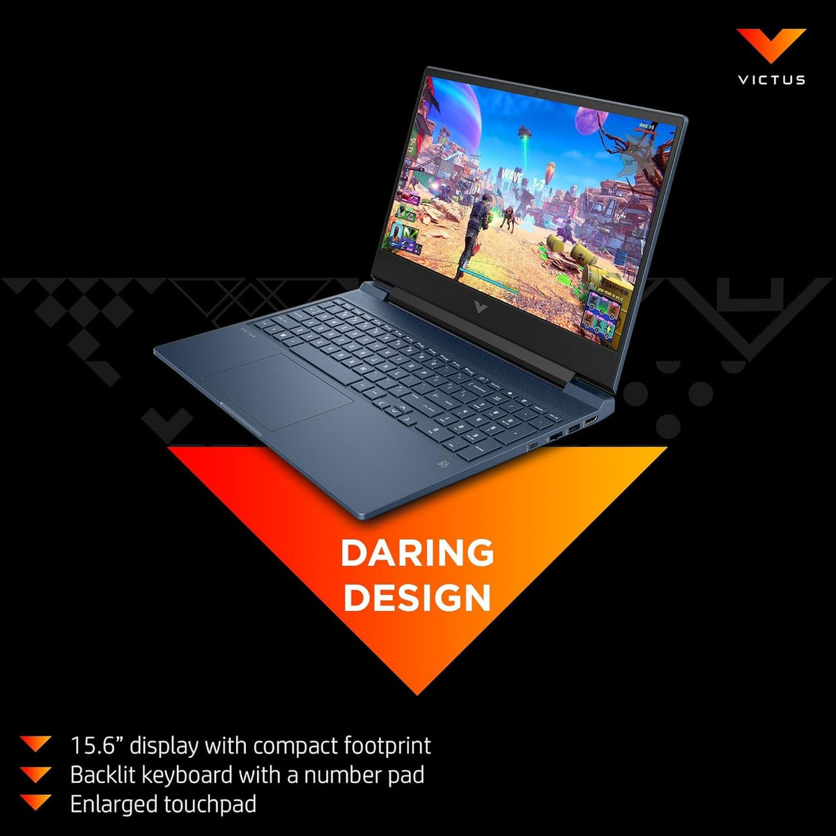 HP Victus Gaming Laptop 15-fb0039ne, 15.6" FHD, 5th Gen AMD Ryzen? 5, 16GB RAM, 512GB SSD, 4GB NVIDIA® GeForce® RTX 3050 Graphics, Windows 11 Home, En -Ar KB, Mica silver - [7Y7G6EA]