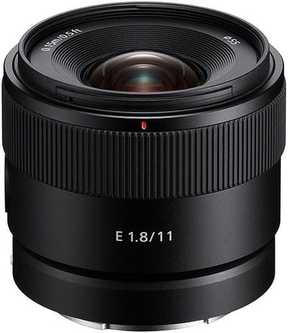 Sony E 11 mm F1.8 APS C Wide Angle Prime Lens SEL11F18, Black, One size