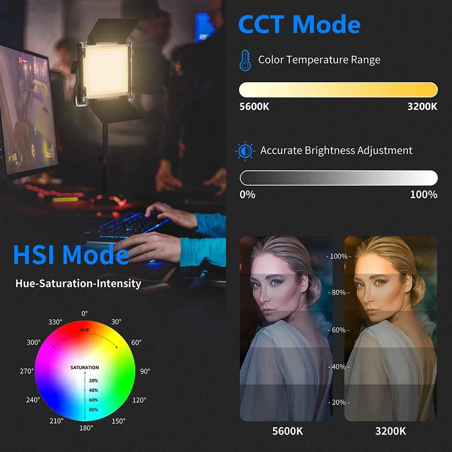 Neewer 660 Pro II 50W RGB + Bi Color LED Video Light