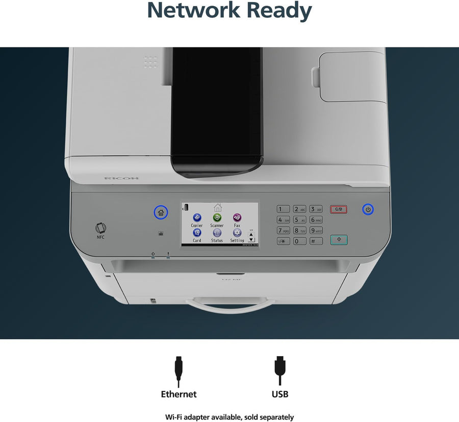 RICOH 132 MF Black & White Laser All-in-One Printer