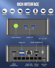 GMKtec Mini PC Intel N150 (Turbo 3.6GHz) 16GB DDR4 1TB PCIe M.2 NVMe SSD, Intel i226-V Desktop Computer 4K Dual HDMI Display/4x USB3.2/WiFi 6/BT5.2/RJ45 Ethernet Nucbox G3 Plus