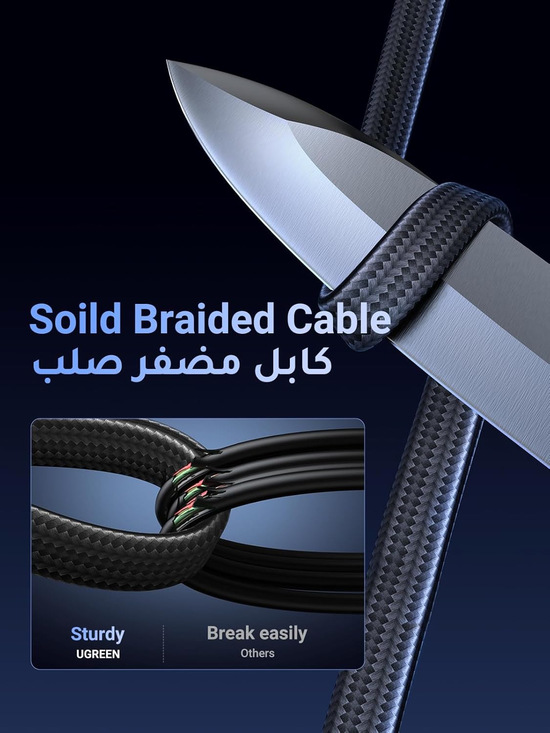 UGREEN Ethernet Cable 10M Cat 8 Internet Network Cable Flat Braided Shielded 40Gbps 2000MHz RJ45 Cord Compatible with Router Modem Xbox Gaming Switch PS5 PS4 PC TV Mac Laptop