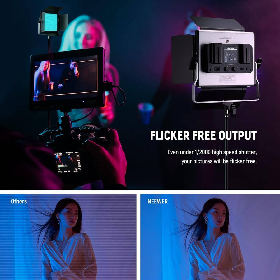 NEEWER Upgraded 660 PRO II RGB LED Video Light with App Control&Stand Kit